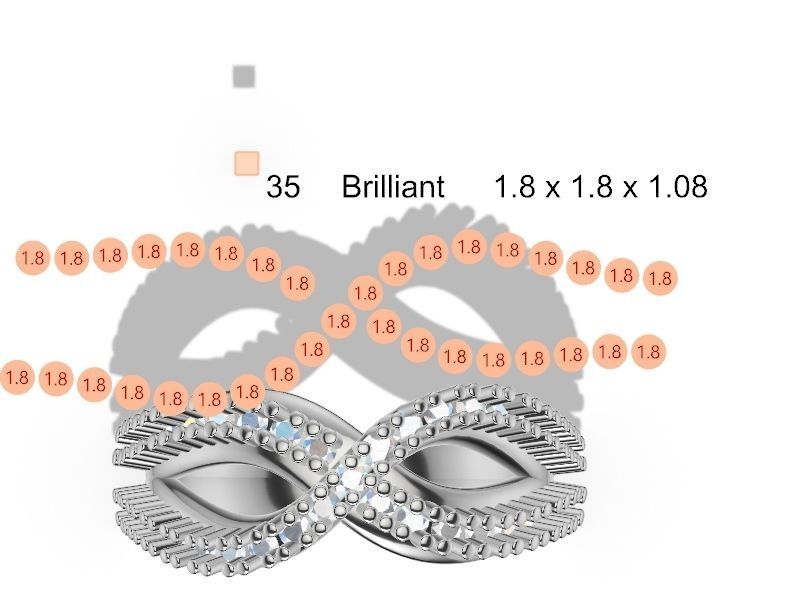wavy diamond ring stl verified 3D print model_3