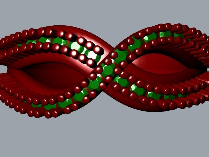 wavy diamond ring stl verified 3D print model_23