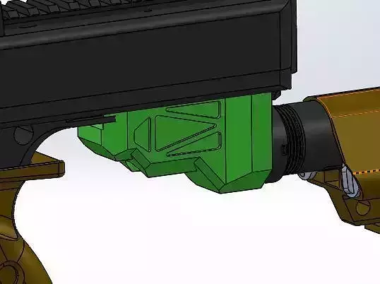THOMPSON AIRSOFT AEG STOCK ADAPTER 3D print model