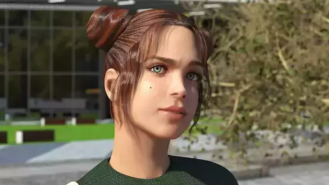 Urban Style Young Woman Rigged for Modo