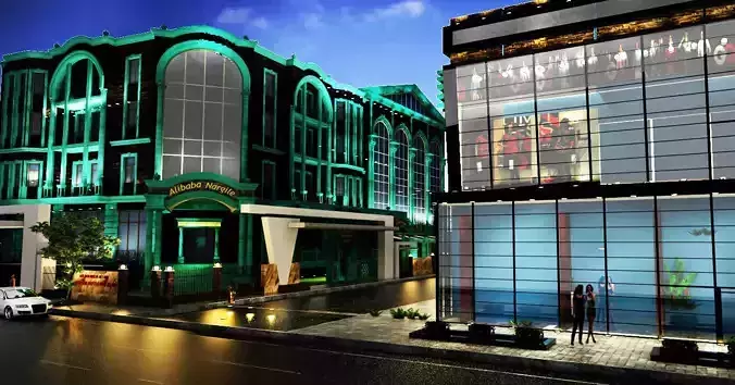 Exterior HOTEL AND SHOP MALL  3D model