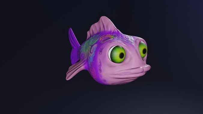 Funky Fish Low-poly 3D model
