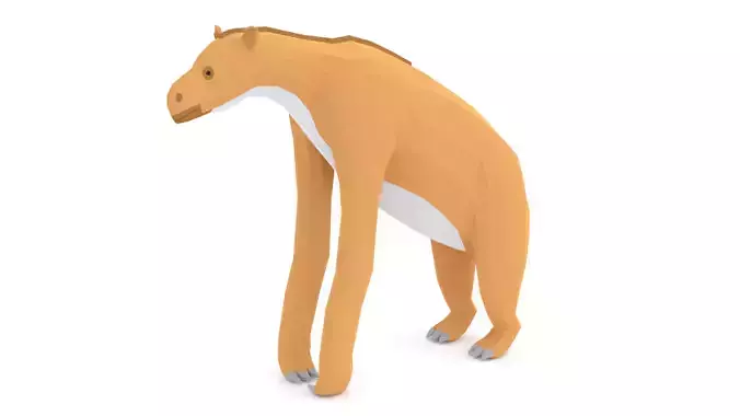 Low Poly Cartoon Chalicotherium
