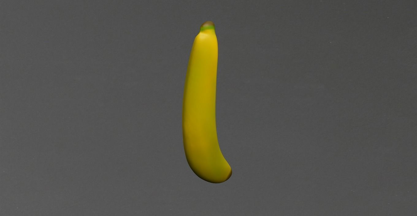 Banana Low-poly 3D model_2