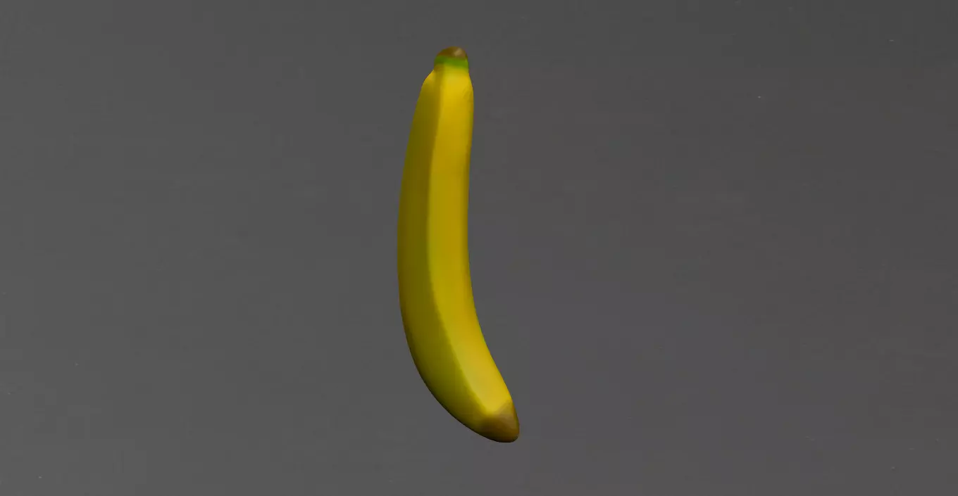Banana Low-poly 3D model_0