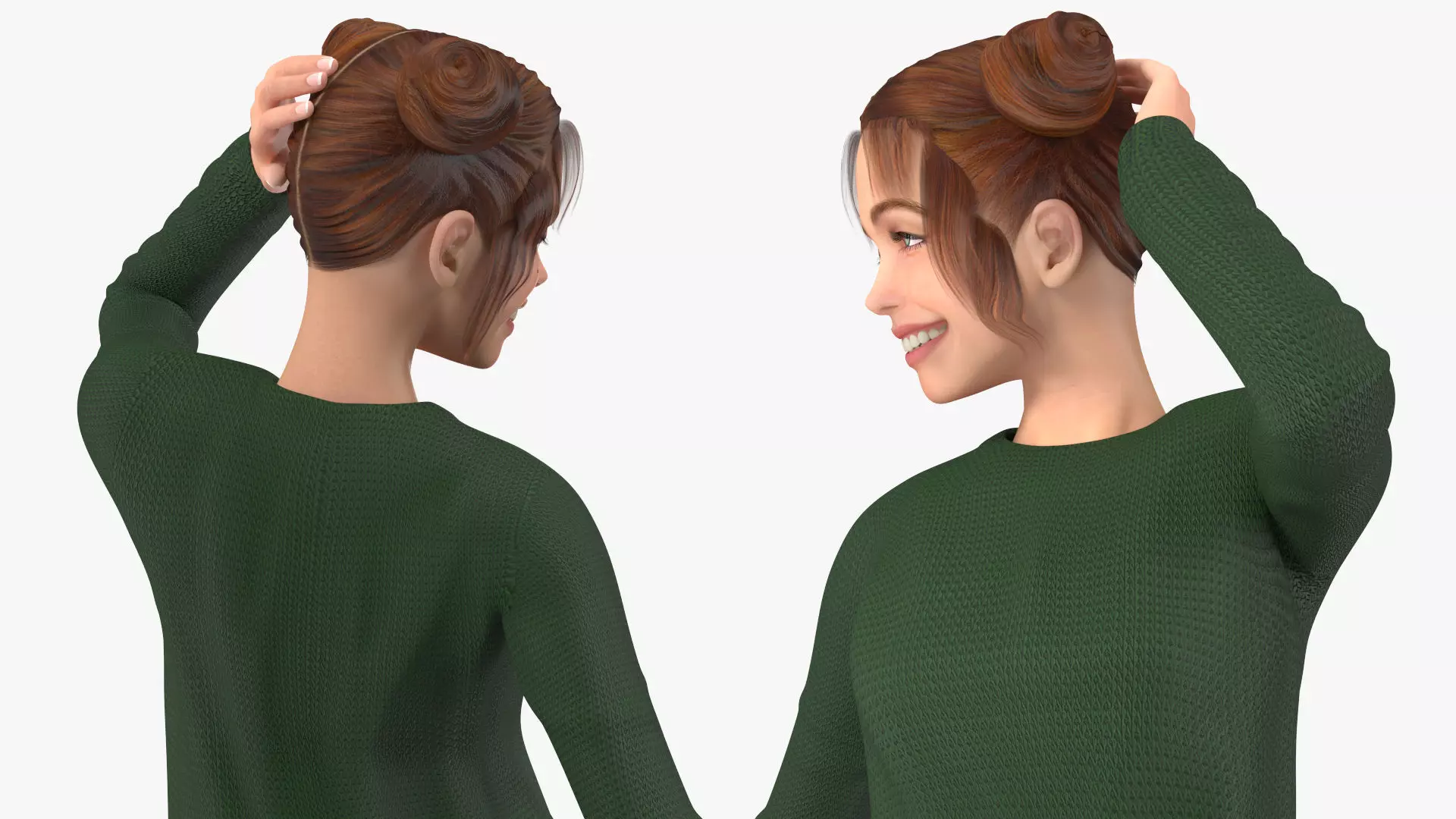 Urban Style Young Woman Rigged for Maya 3D model