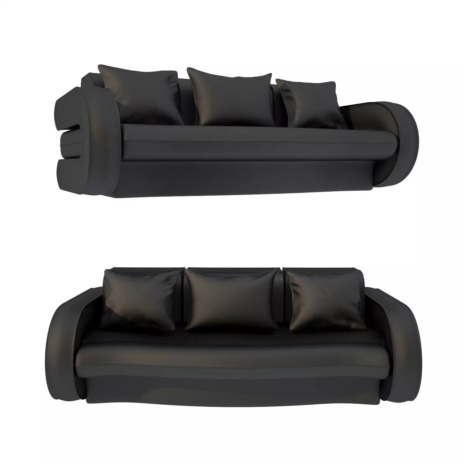 Black sofa 3D model