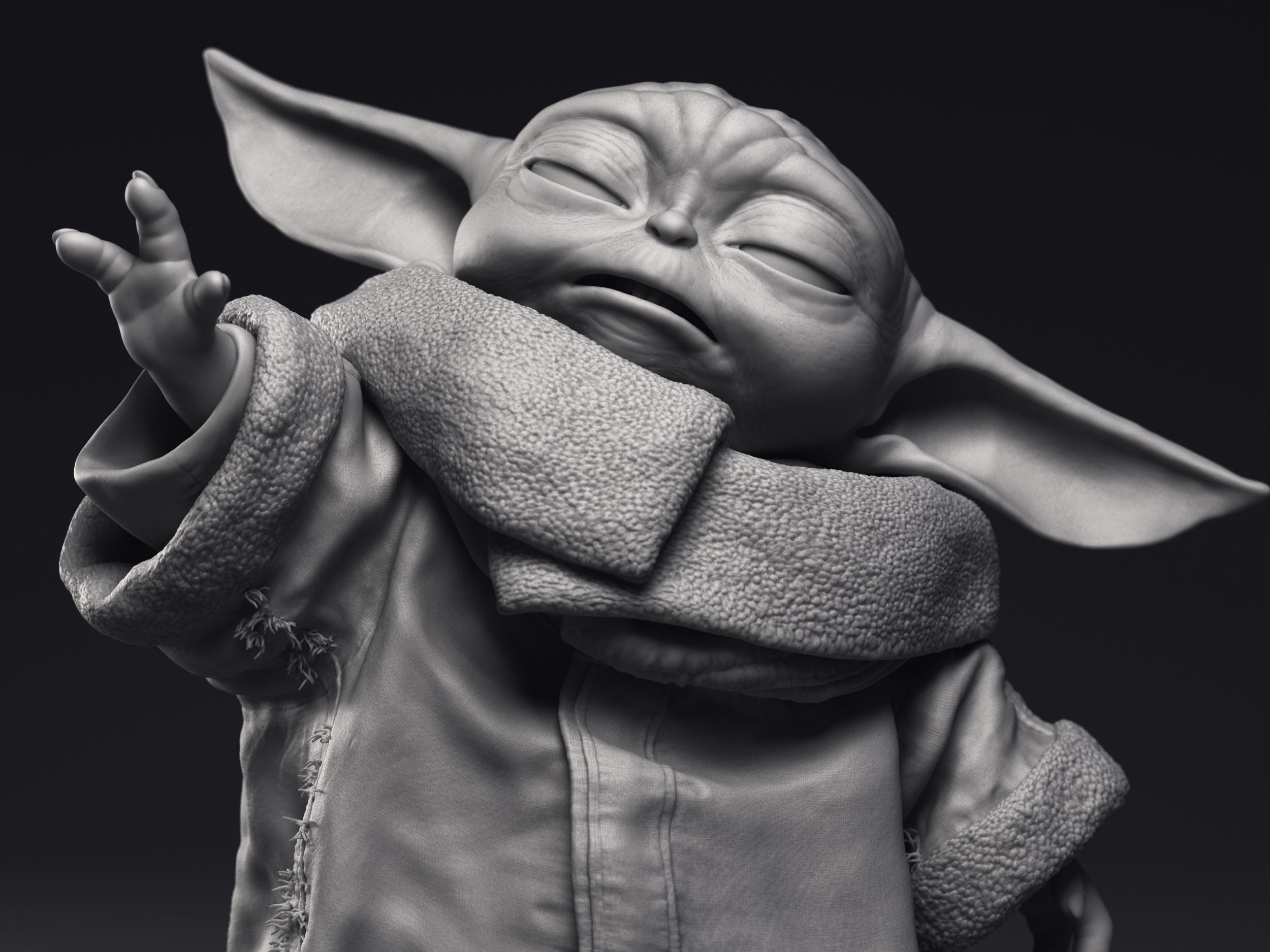 GROGU Baby Yoda Using the Force Printable 3D Model 3D print model_7