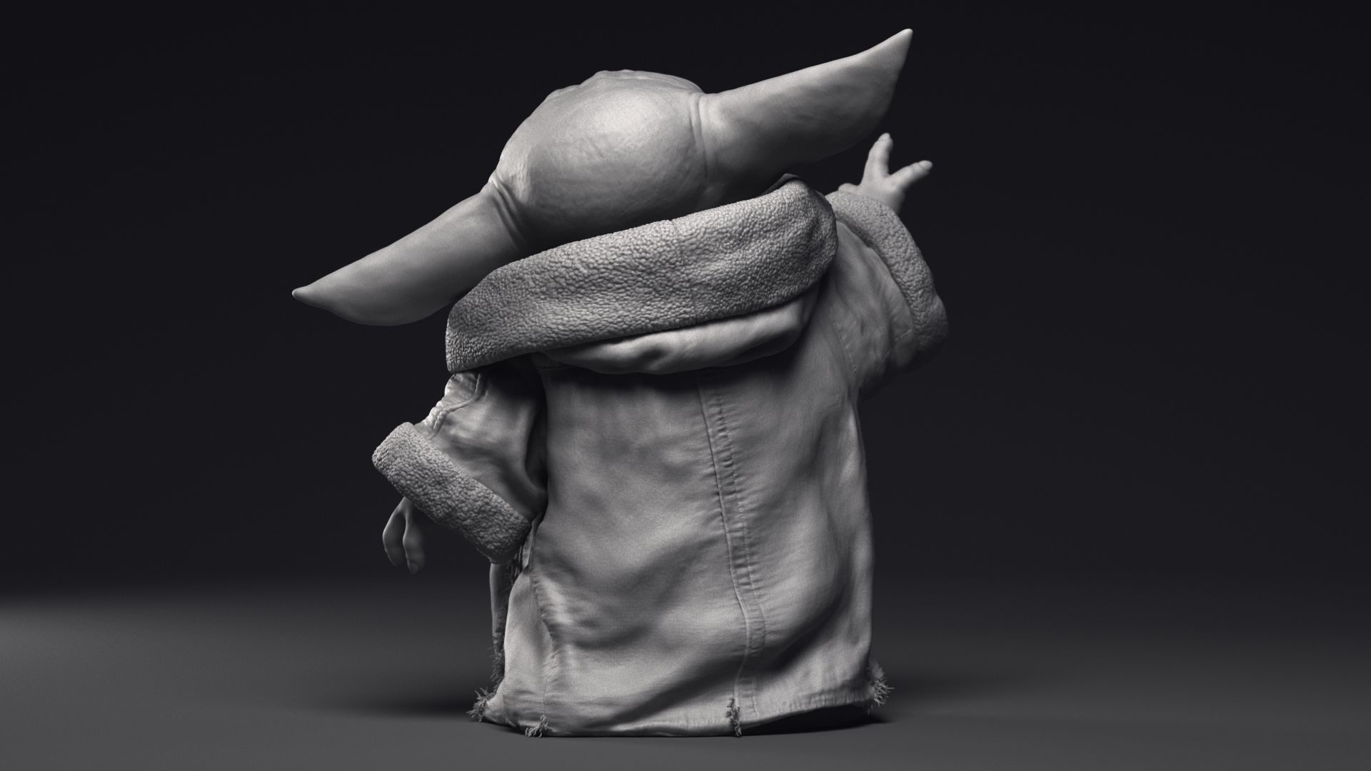 GROGU Baby Yoda Using the Force Printable 3D Model 3D print model_19