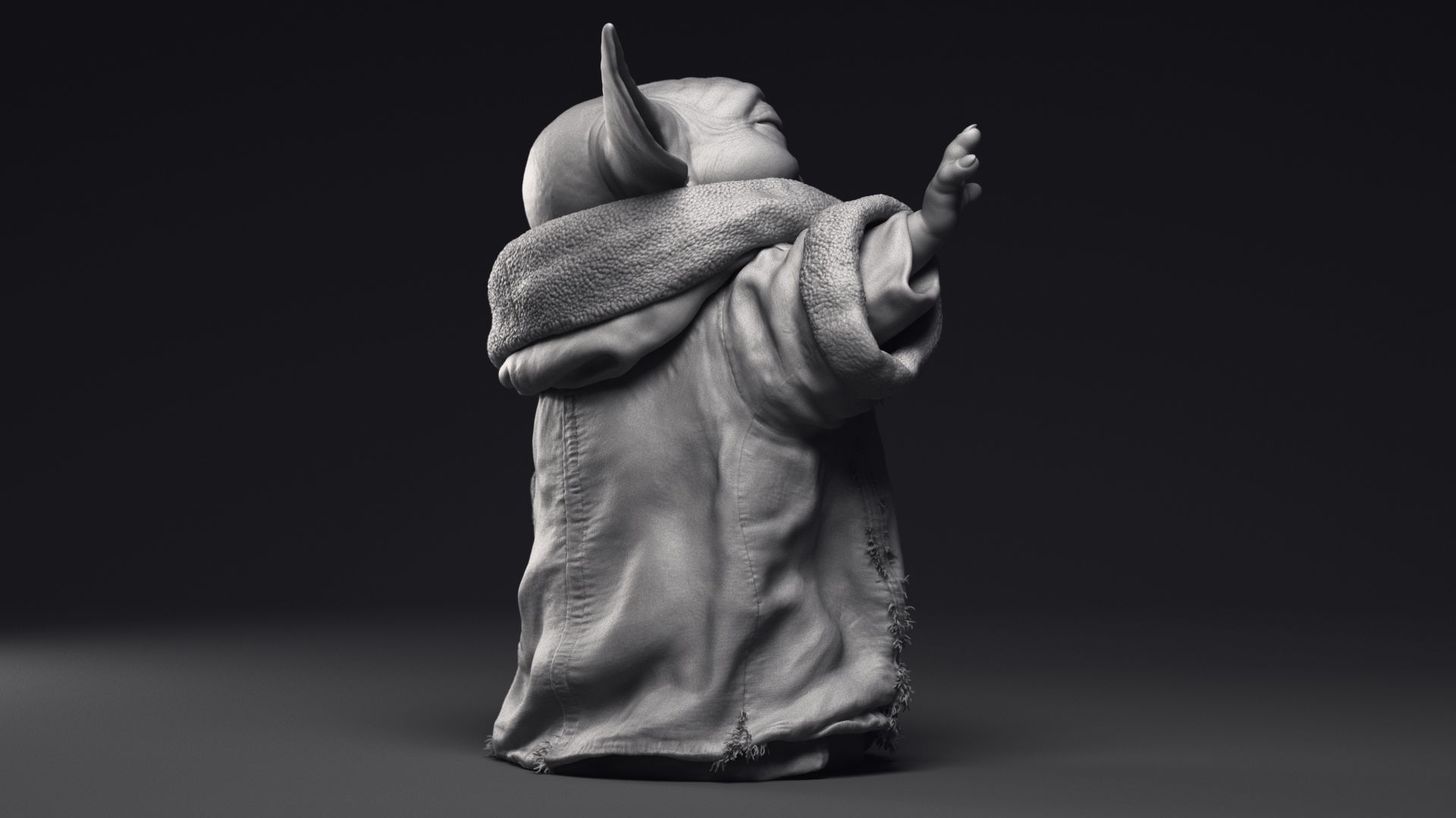 GROGU Baby Yoda Using the Force Printable 3D Model 3D print model_22