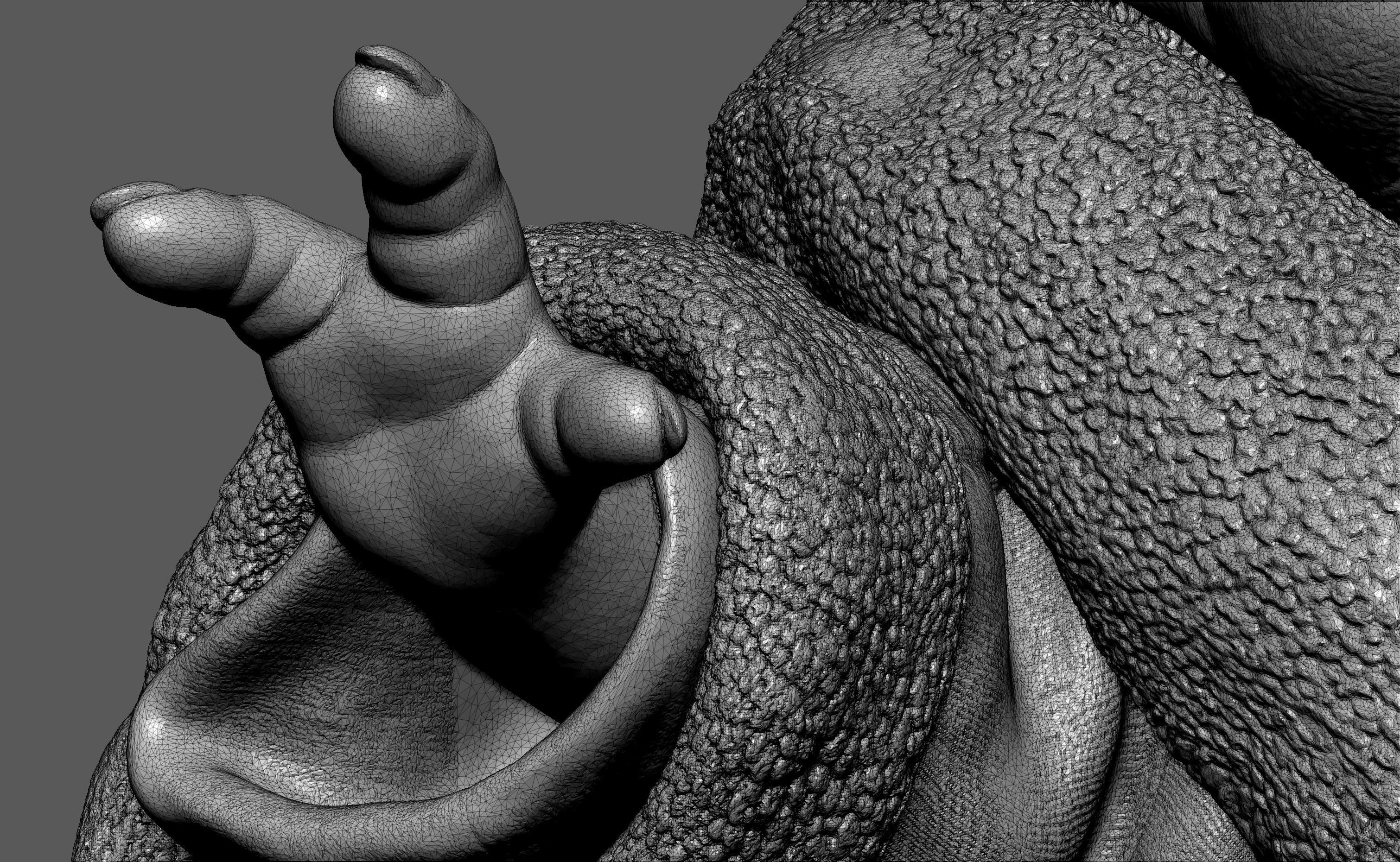 GROGU Baby Yoda Using the Force Printable 3D Model 3D print model_10