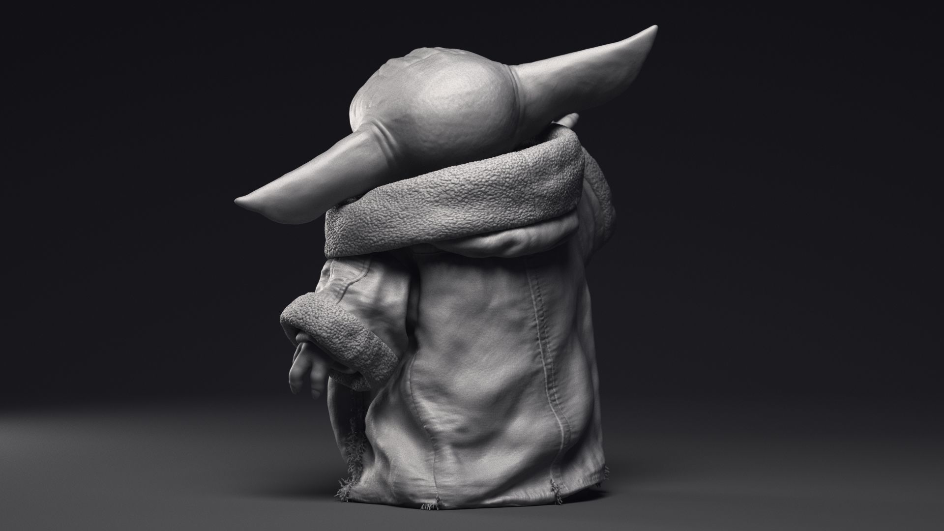 GROGU Baby Yoda Using the Force Printable 3D Model 3D print model_18