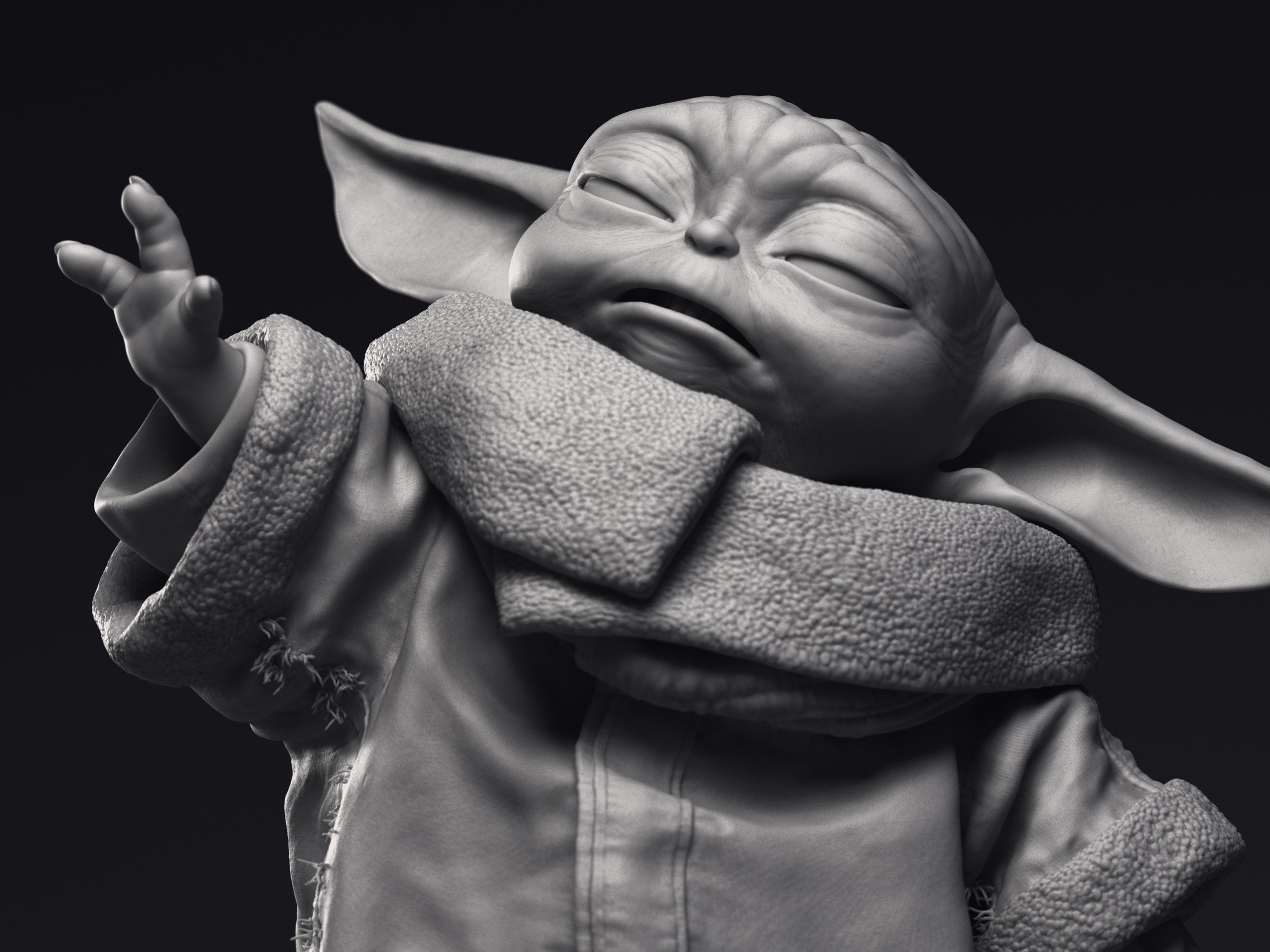 GROGU Baby Yoda Using the Force Printable 3D Model 3D print model_1