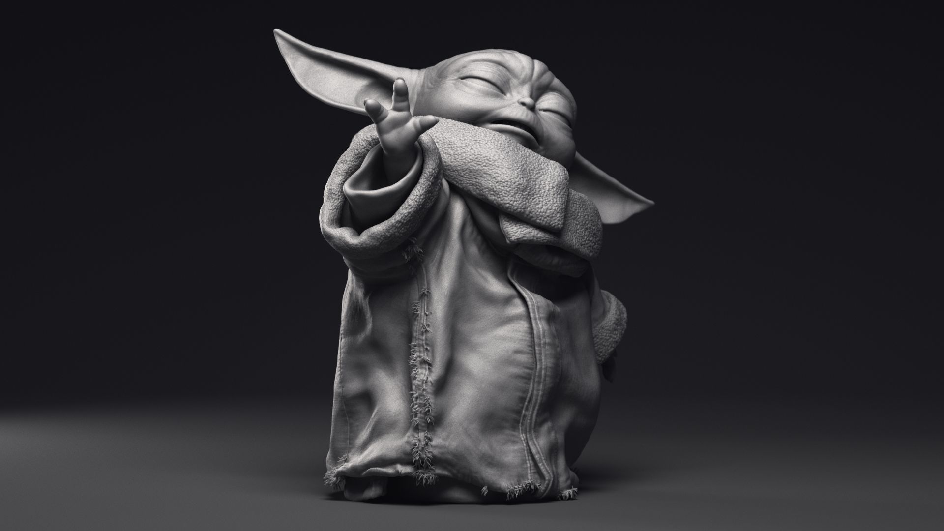 GROGU Baby Yoda Using the Force Printable 3D Model 3D print model_25