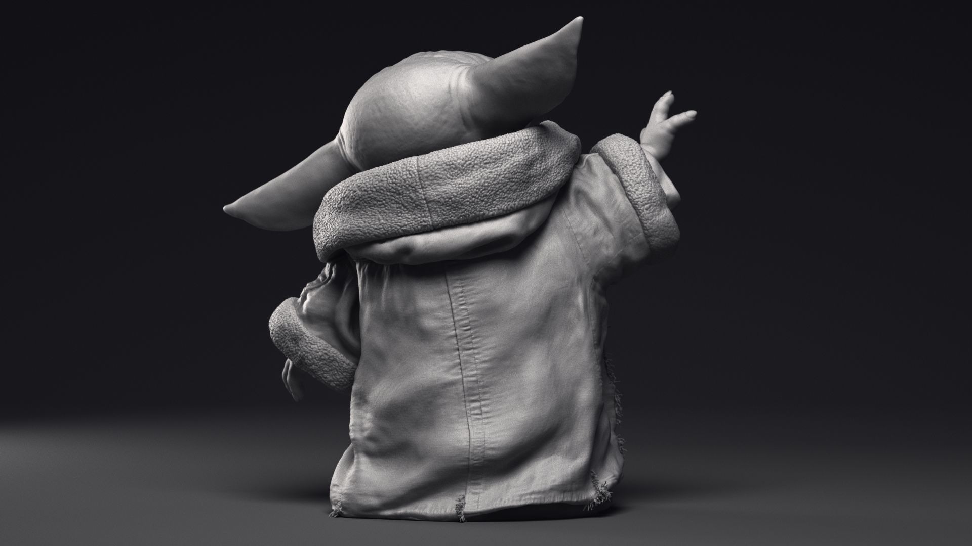 GROGU Baby Yoda Using the Force Printable 3D Model 3D print model_20