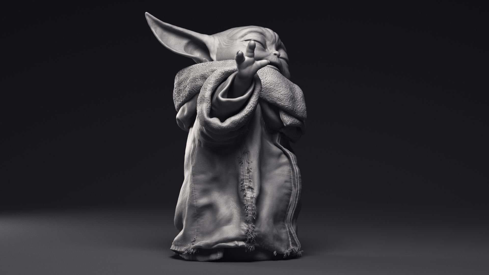 GROGU Baby Yoda Using the Force Printable 3D Model 3D print model_24