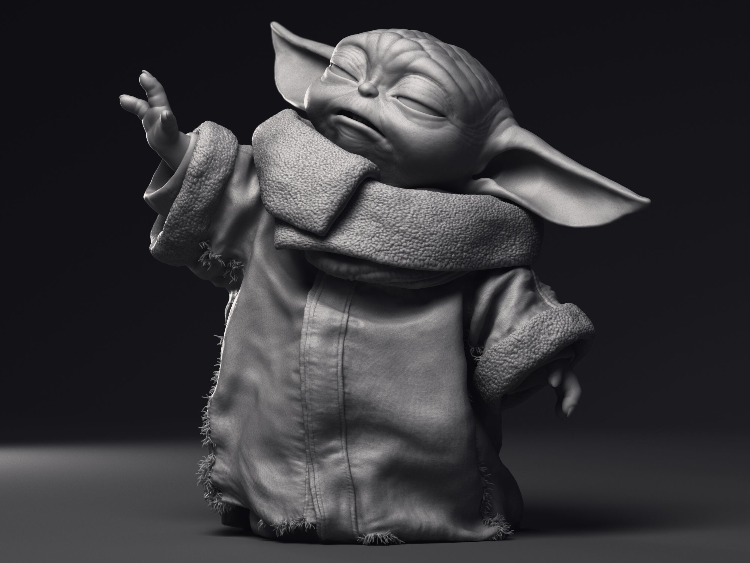 GROGU Baby Yoda Using the Force Printable 3D Model 3D print model_3