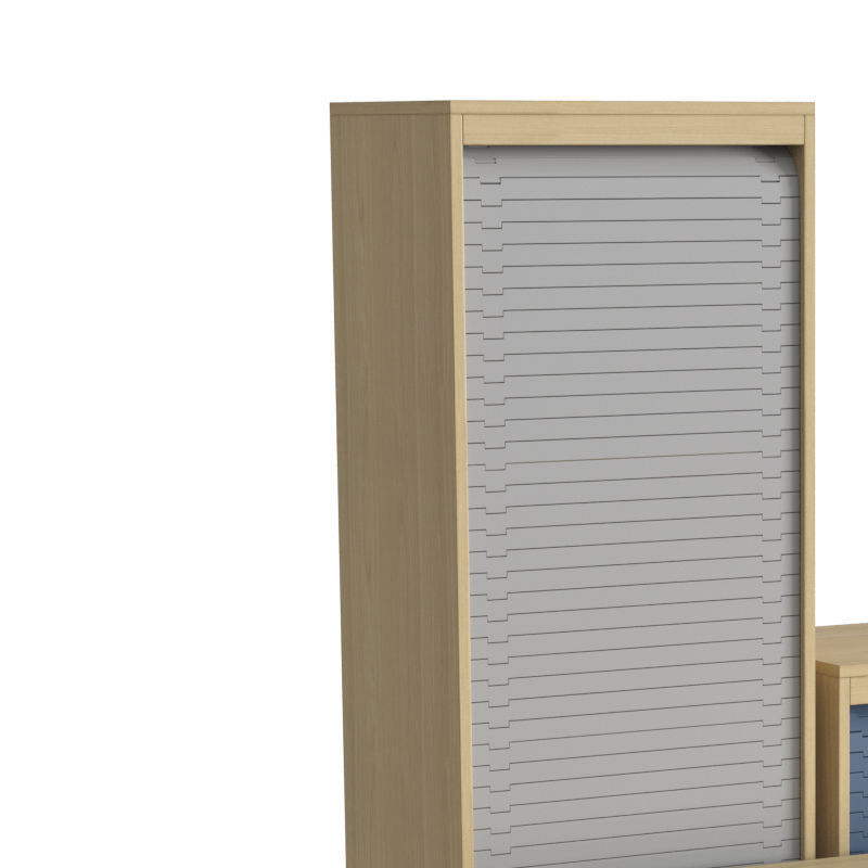 Jalousi Collection sideboard with doors and drawers 3D model_1