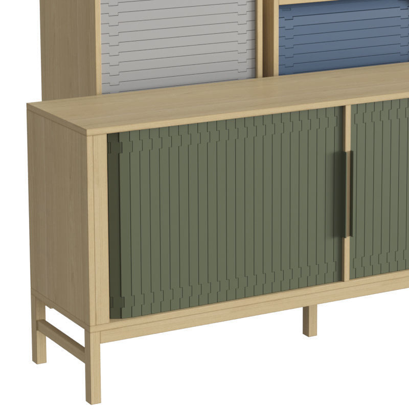 Jalousi Collection sideboard with doors and drawers 3D model_3