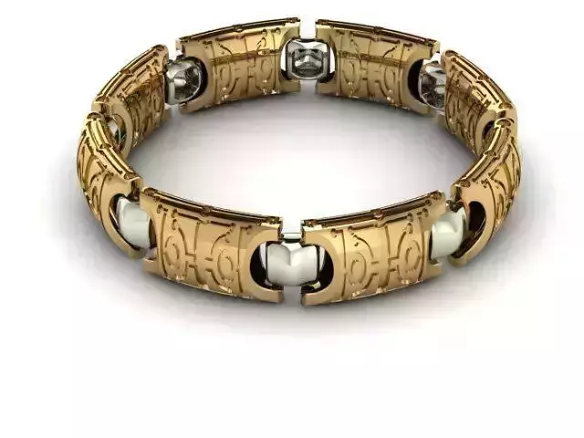 Mens bracelet ring is ready for printing