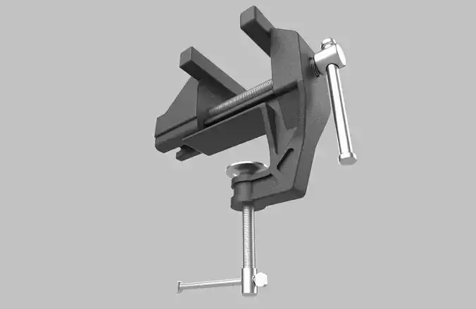 Mini Bench Vice M01 Low-poly 3D model