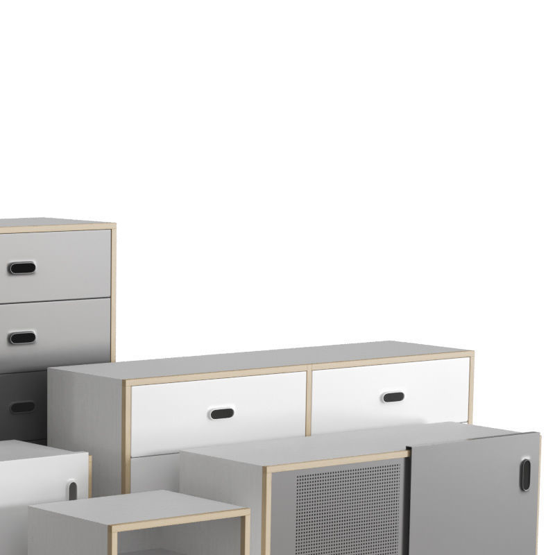 Kabino Collection bedside table and dresser 3D model_2