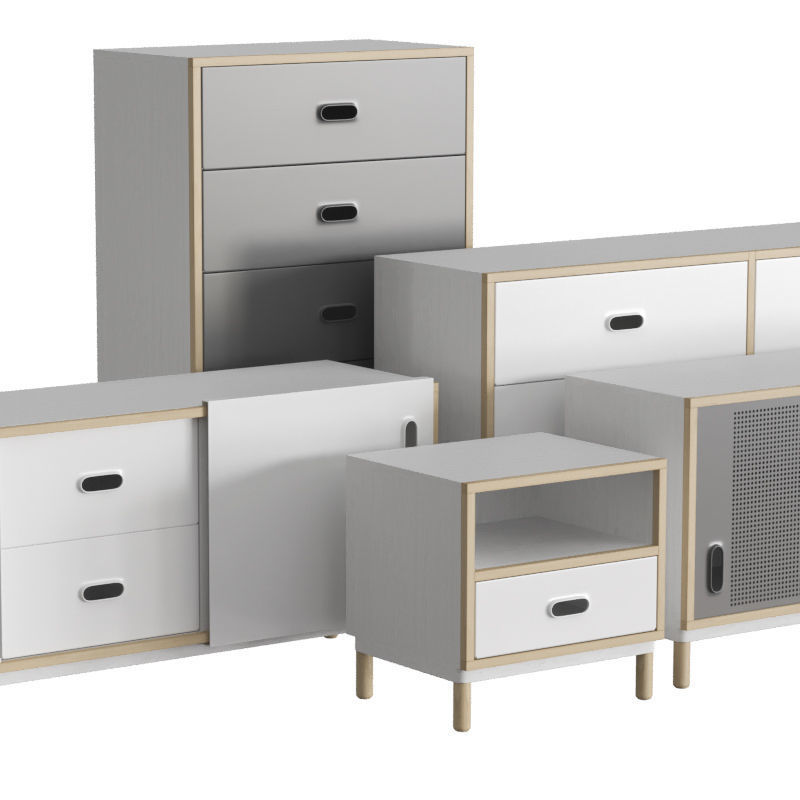 Kabino Collection bedside table and dresser 3D model_3
