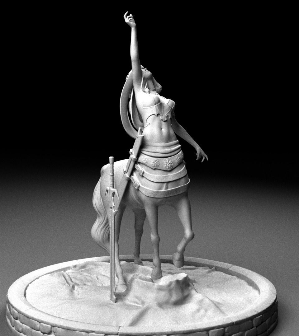 Rosa is a centaur warrior 3D print model_18
