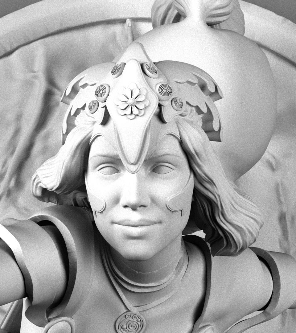 Rosa is a centaur warrior 3D print model_2