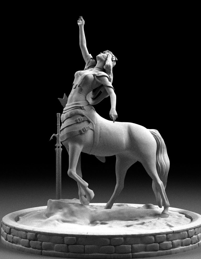 Rosa is a centaur warrior 3D print model_10