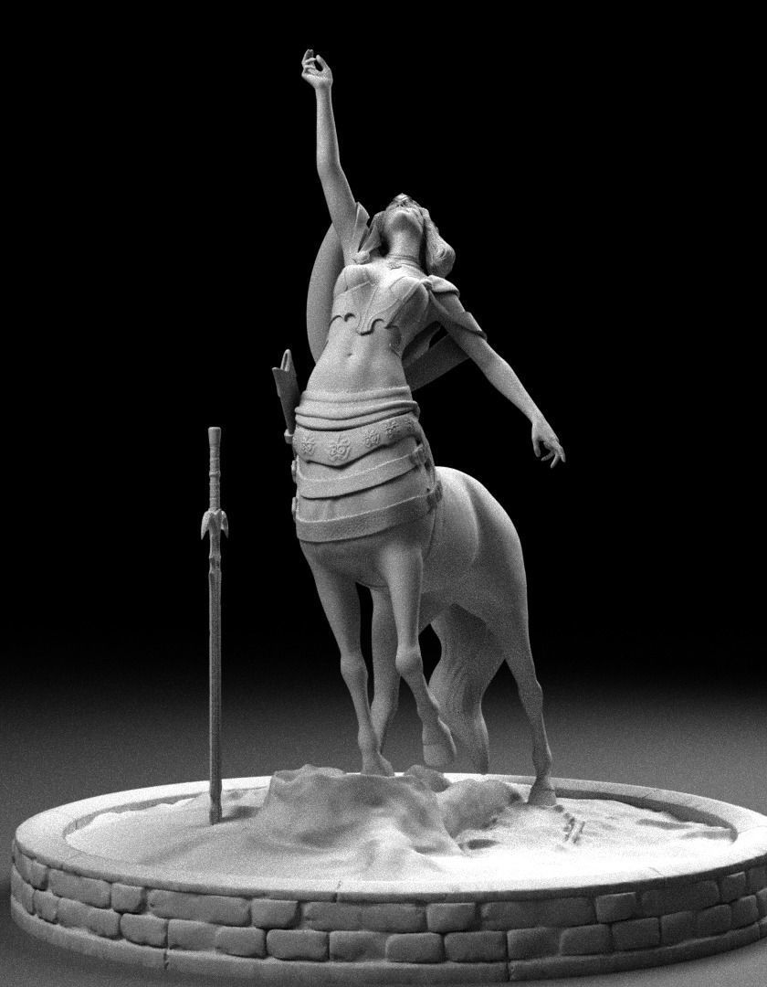 Rosa is a centaur warrior 3D print model_19