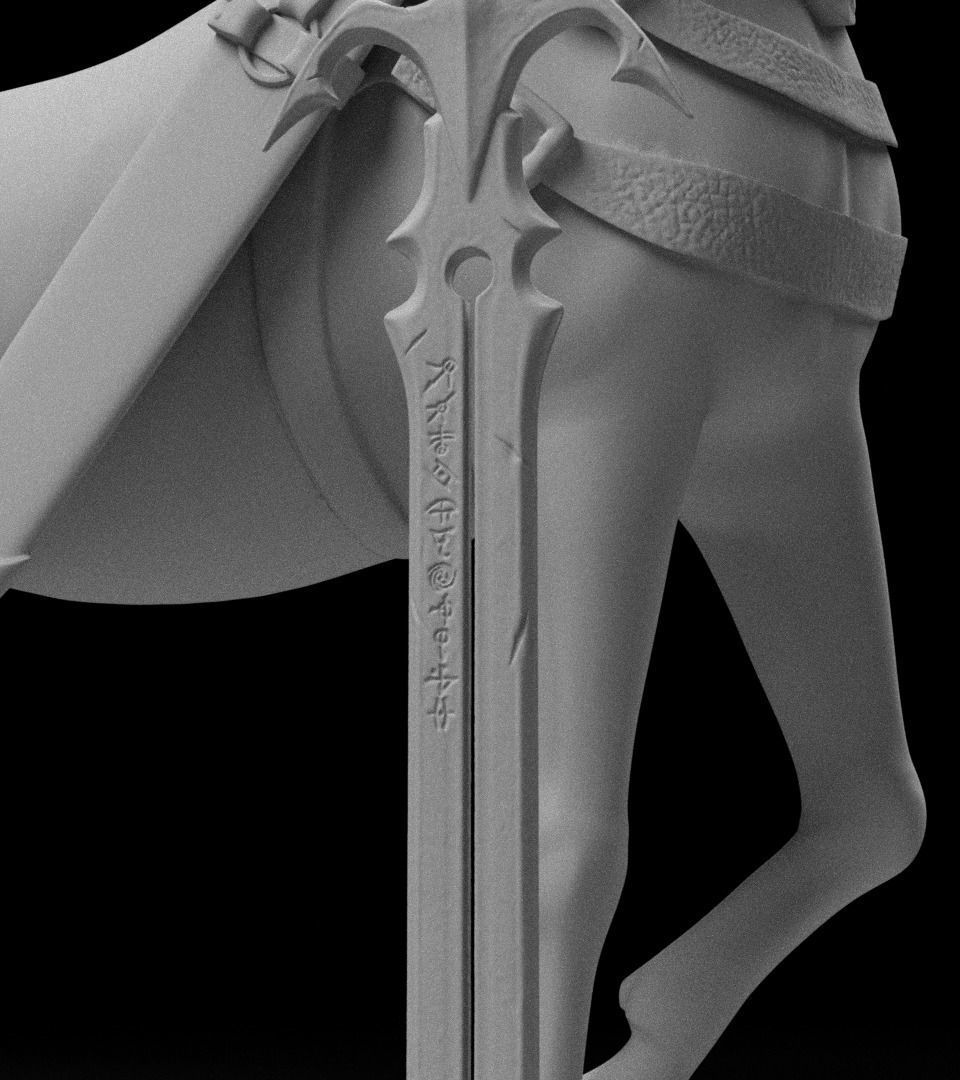 Rosa is a centaur warrior 3D print model_13