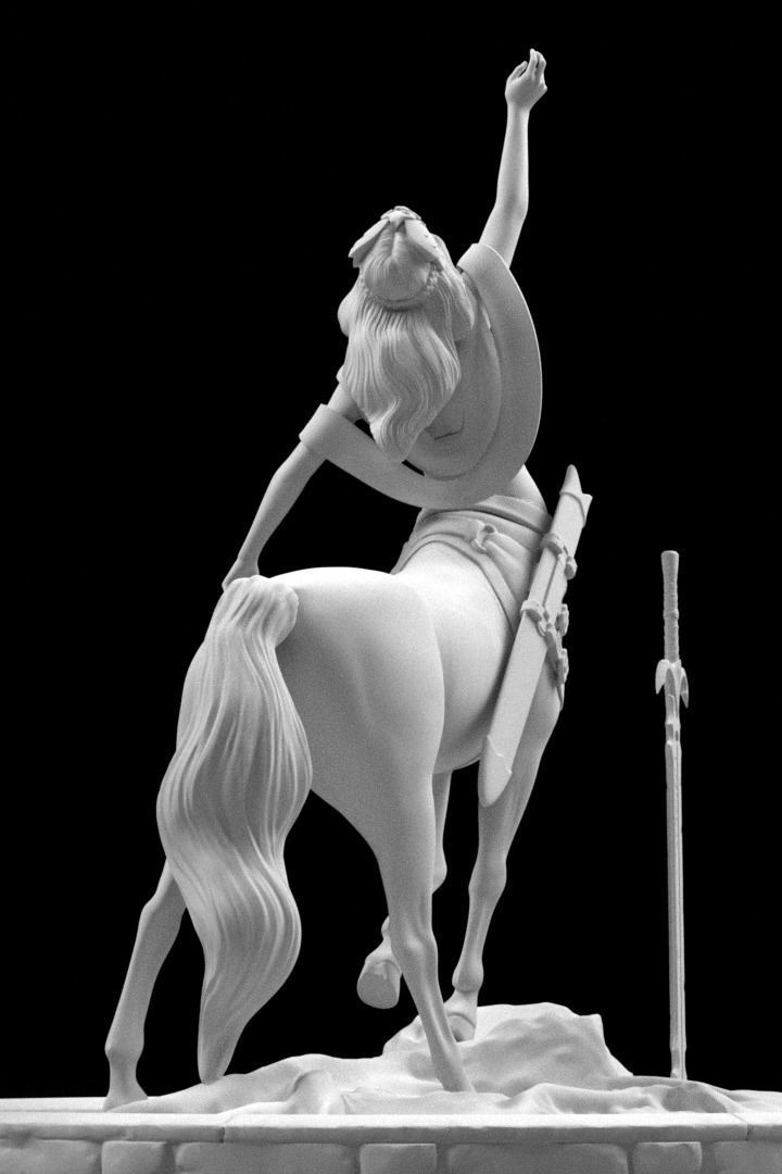 Rosa is a centaur warrior 3D print model_15