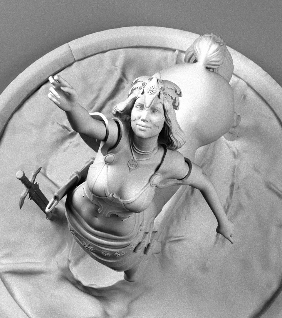 Rosa is a centaur warrior 3D print model_1