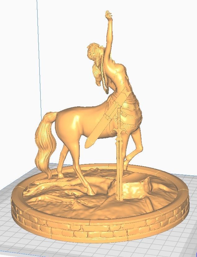 Rosa is a centaur warrior 3D print model_11