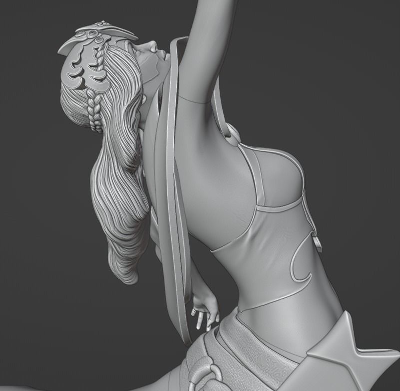 Rosa is a centaur warrior 3D print model_3