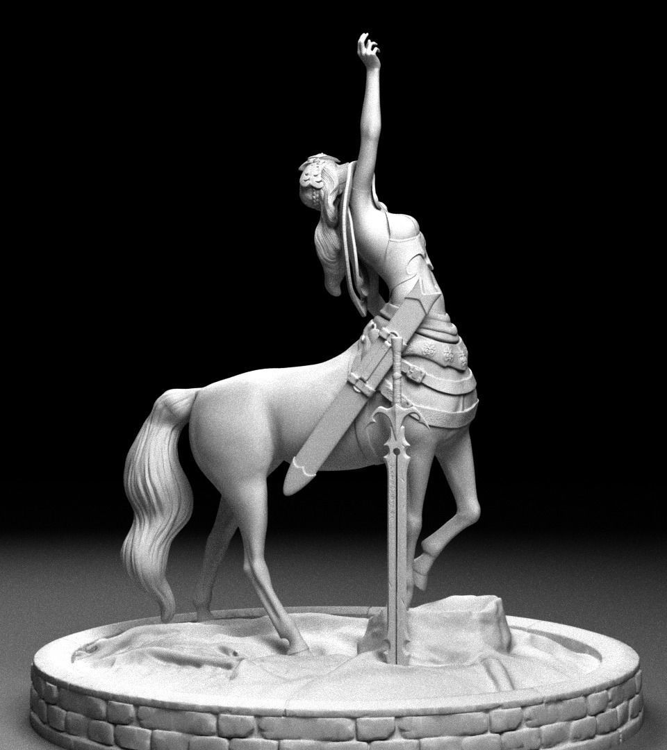 Rosa is a centaur warrior 3D print model_17