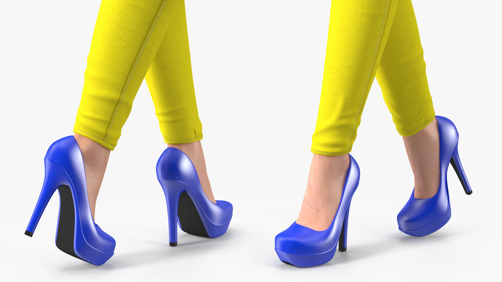 Young Woman Fashionable Style Rigged for Maya 3D model_33