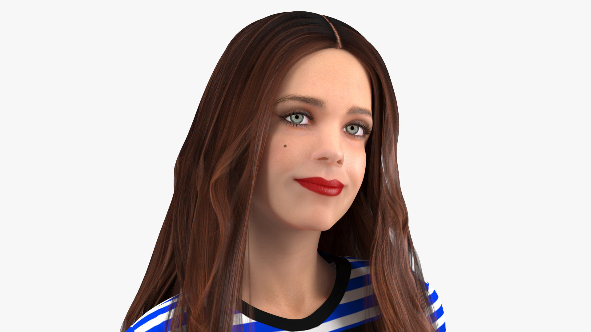 Young Woman Fashionable Style Rigged for Maya 3D model_18