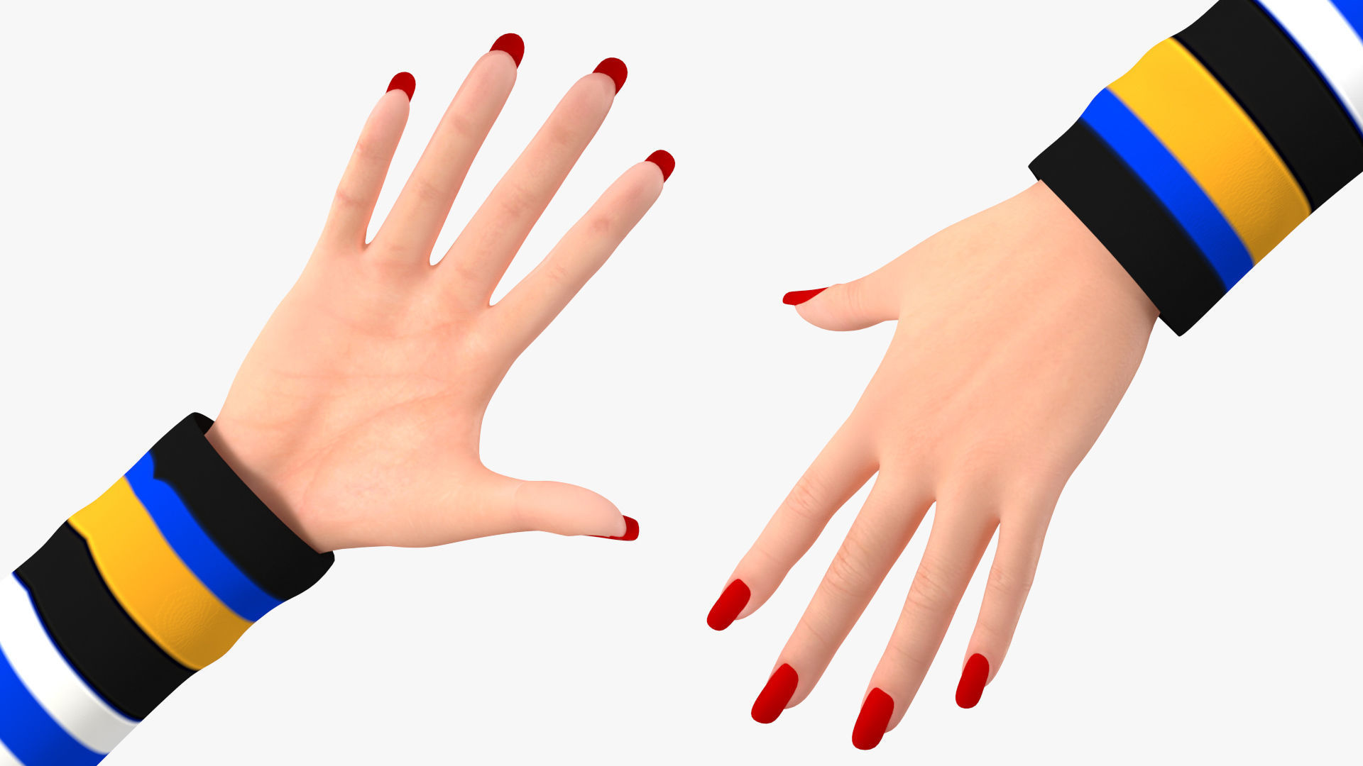 Young Woman Fashionable Style Rigged for Maya 3D model_30