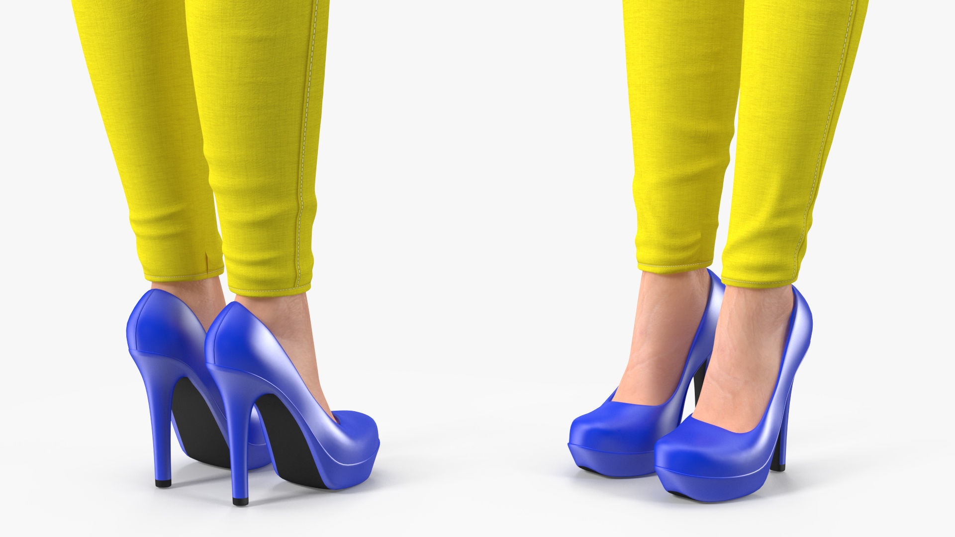 Young Woman Fashionable Style Rigged for Maya 3D model_32