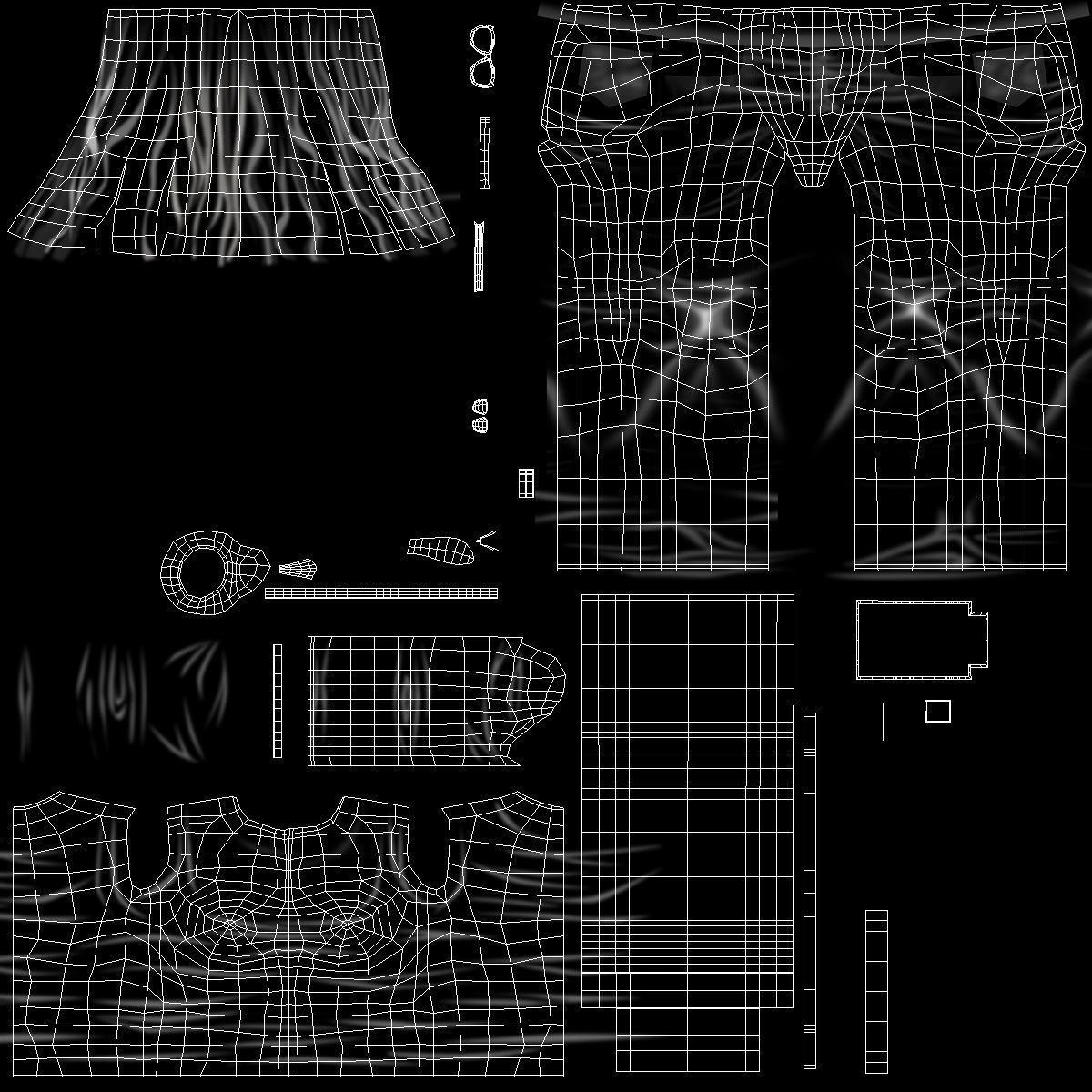 Young Woman Fashionable Style Rigged for Maya 3D model_37