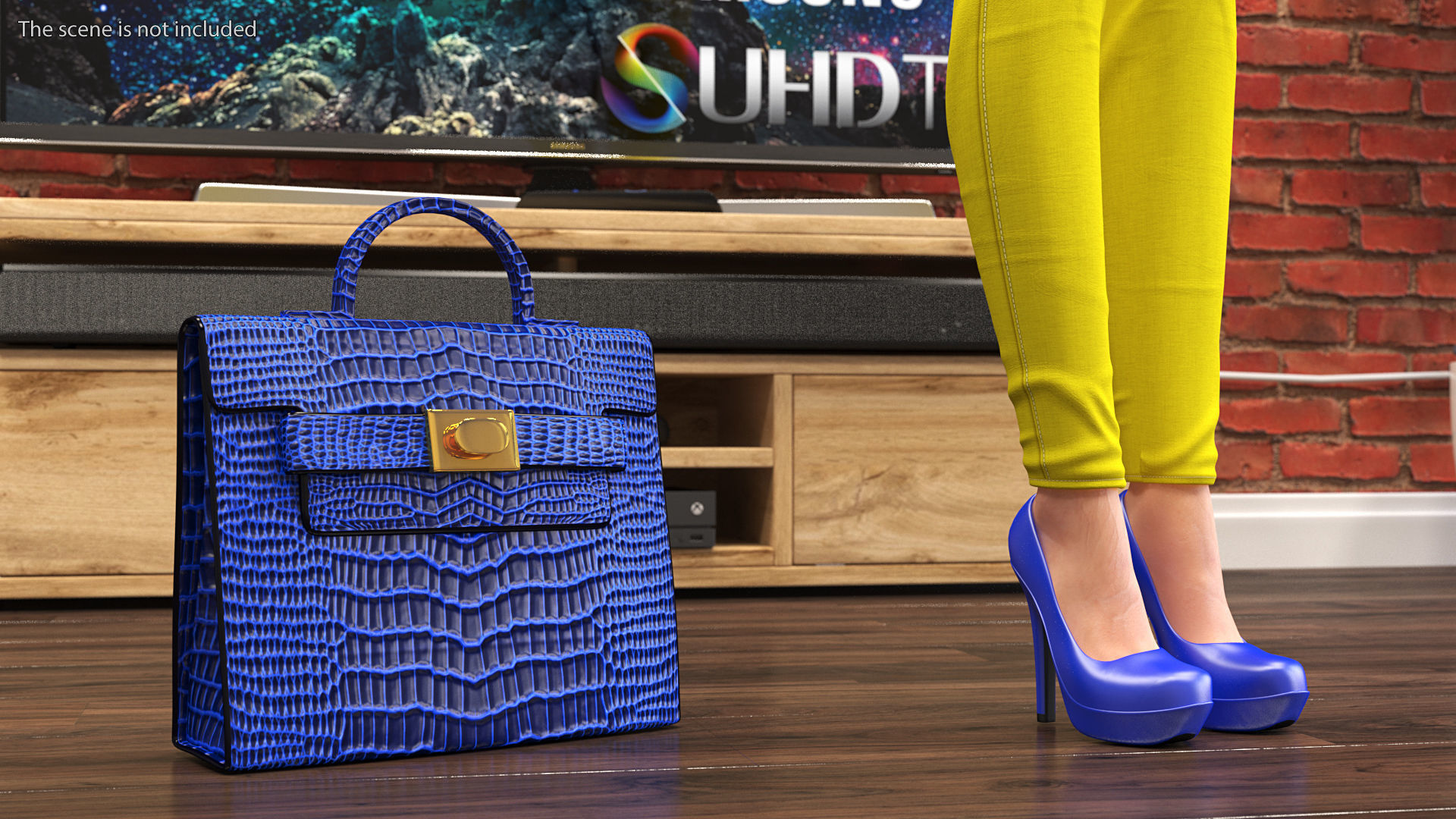 Young Woman Fashionable Style Rigged for Maya 3D model_11