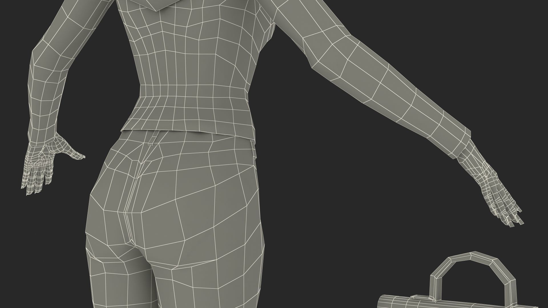 Young Woman Fashionable Style Rigged for Maya 3D model_41