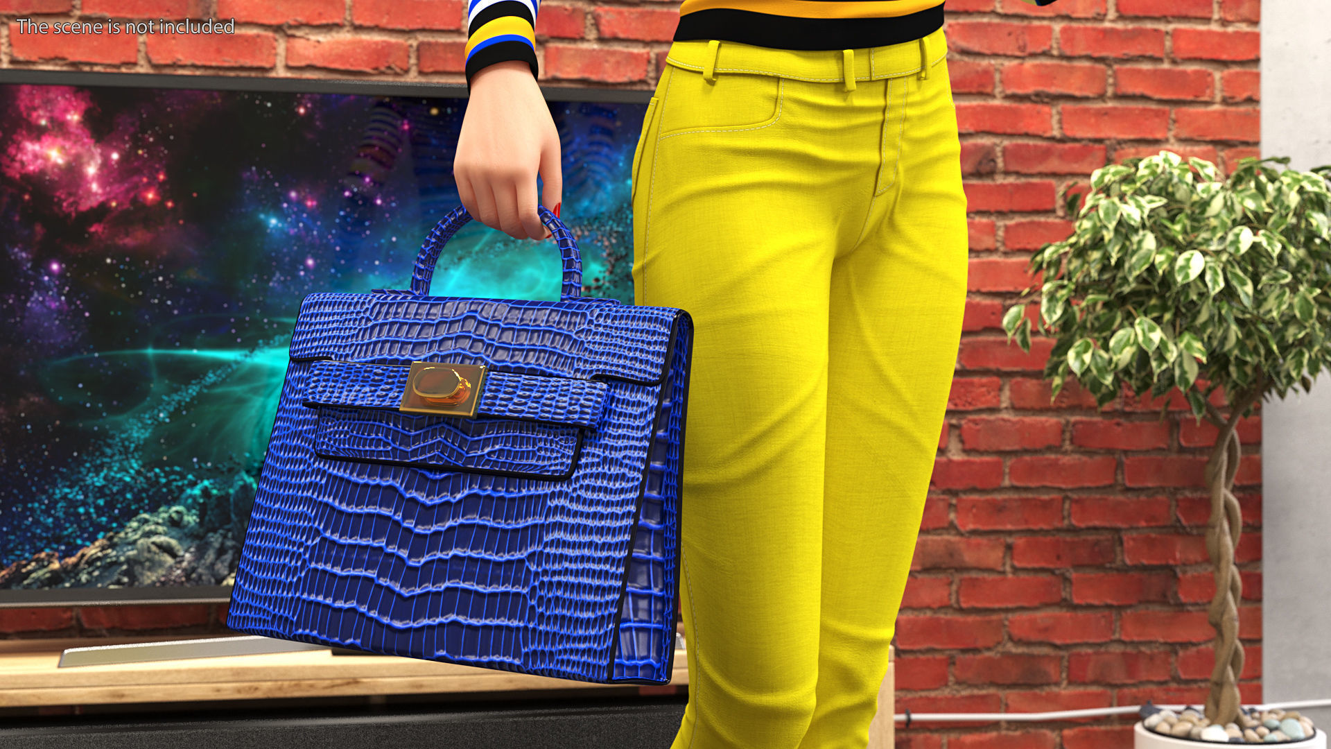 Young Woman Fashionable Style Rigged for Maya 3D model_12