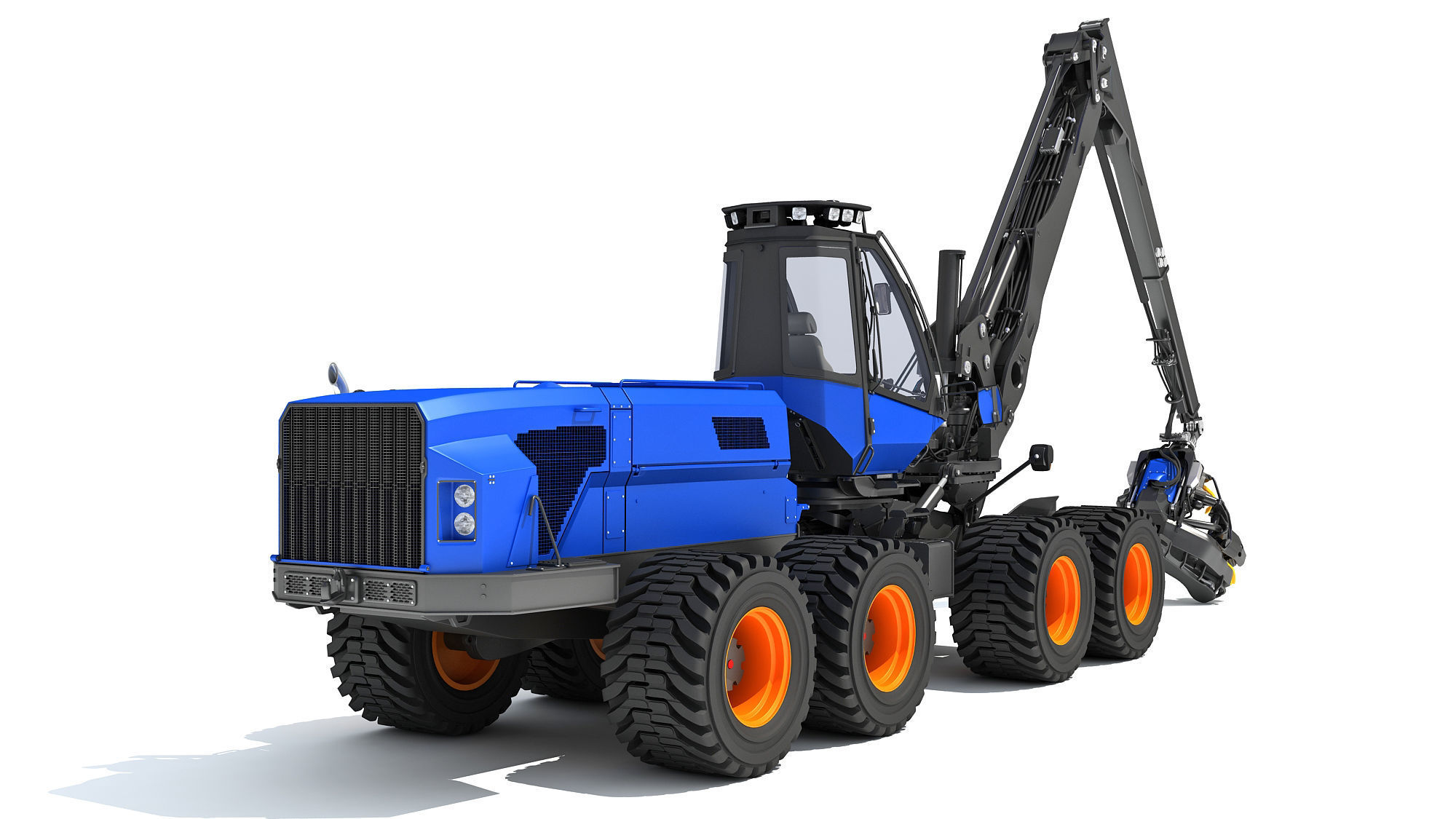 Forestry Harvester 3D model_4