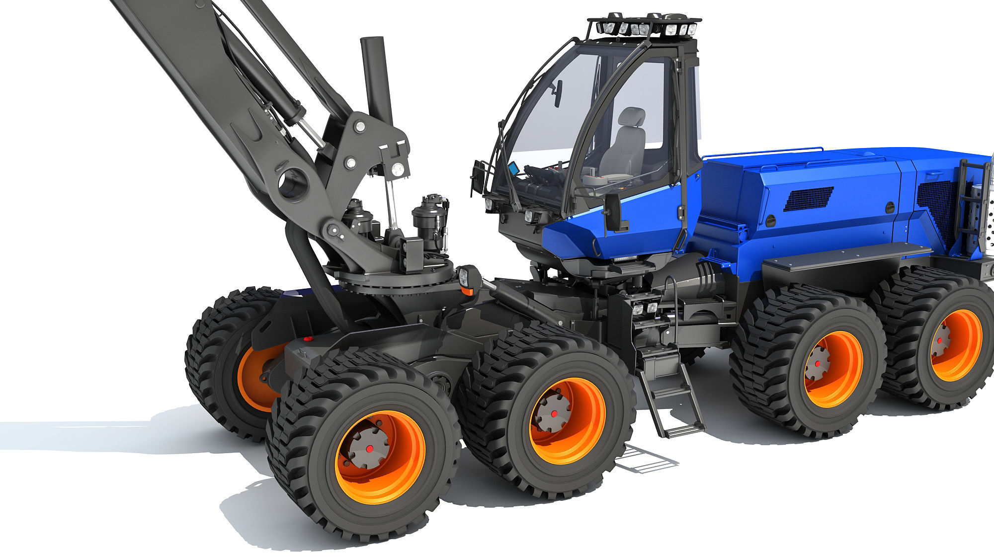 Forestry Harvester 3D model_12