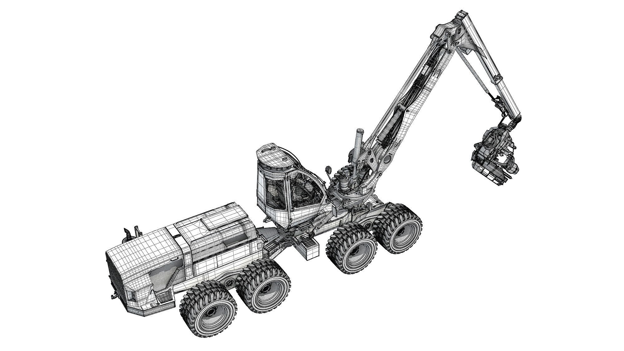Forestry Harvester 3D model_18