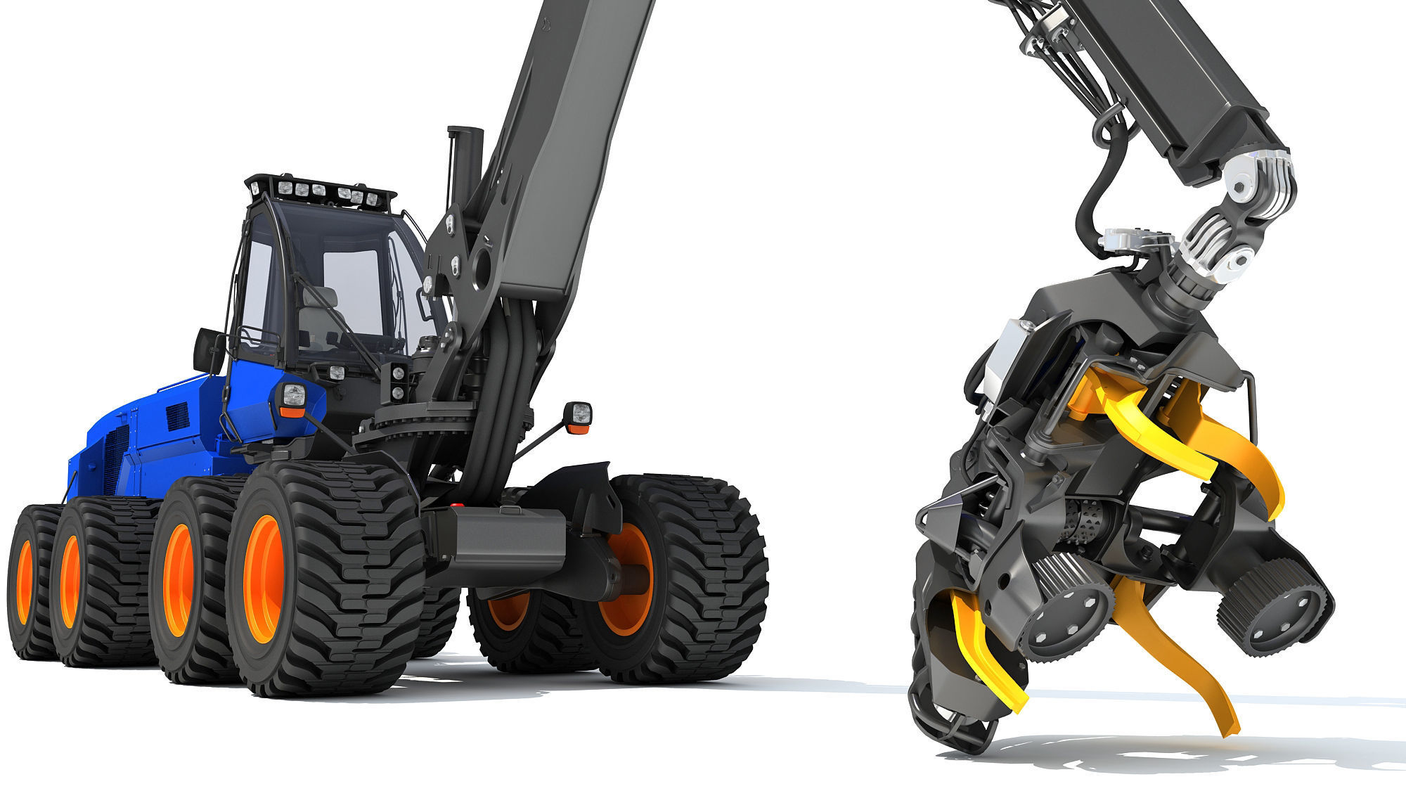 Forestry Harvester 3D model_15