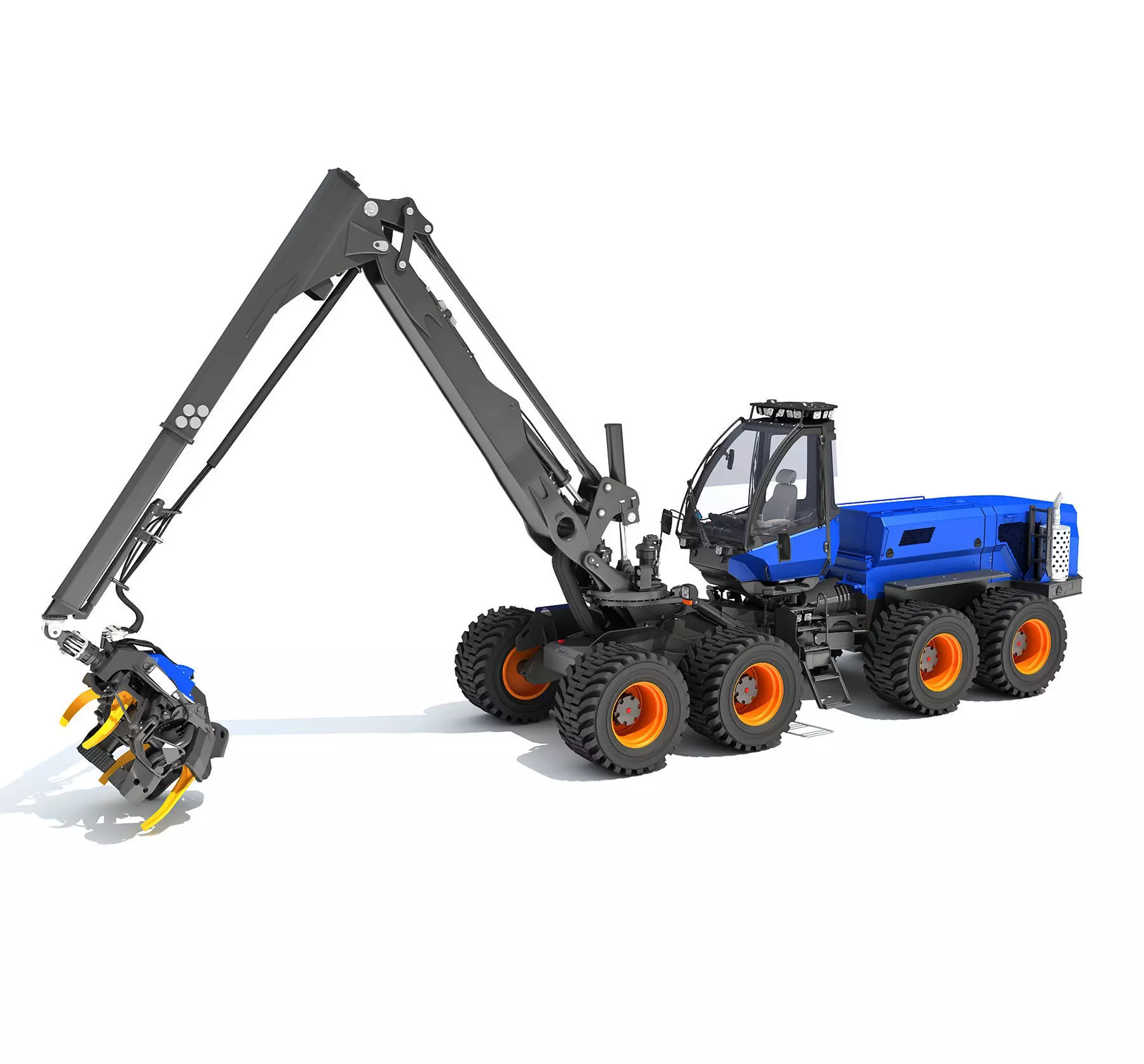 Forestry Harvester 3D model_0